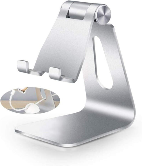 2020 Adjustable Cell Phone Stand, Phone Holder for Desk Holder, Aluminum Desktop Stand Compatible with iPhone Xs Max Xr 8 7 6 6s Plus 5s Charging,...