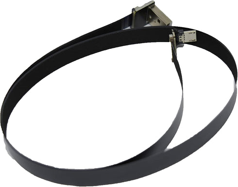Long Flat Slim Thin Ribbon FPC Micro USB Male 90 Degree Angled up to Standard USB A Male 90 Degree Angled for sync and Charging Black (80CM Micro ...