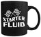 Starter Fluid - Black Ceramic Coffee Mug - Makes a Great Gift and Home and Office Drinkware Under $15...