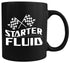 Starter Fluid - Black Ceramic Coffee Mug - Makes a Great Gift and Home and Office Drinkware Under $15...