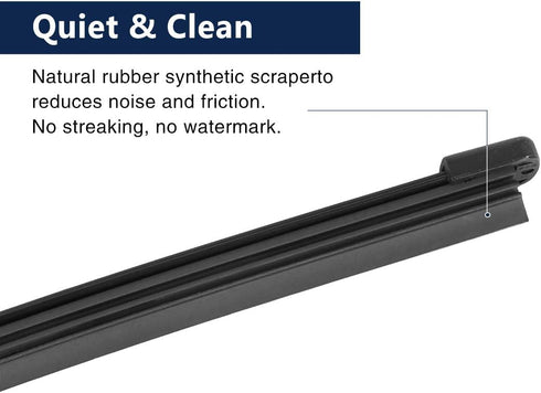 X AUTOHAUX Car 345mm 13'' Rear Windshield Wiper Blade Arm Set for Seat Ibiza ST 2010-2020...