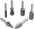 Set of 6 Rotary Cutting Burr Set Grinder Bit 6mm Round Shank Woodworking Carving Tools...