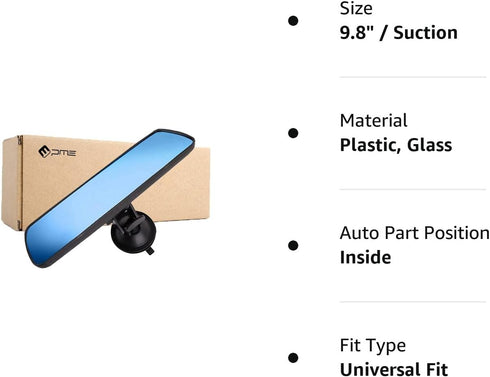 Car Rear View Mirro Day/Night Anti Glare Rearview Mirror Universal Car Truck Mirror Interior SuctionCup Wide View Mirror - (Anti Glare Delux Versi...