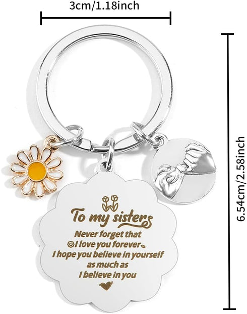 Gifts for Sister, Sister Gifts from Sister Brother,Birthday Gift for Sister,Sister Keychain from Sister,Soul Sister Gifts for Women,Galentines Day...