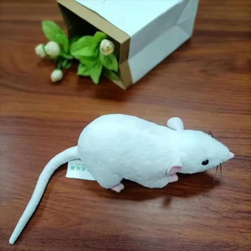 13" Soft Small Grey Rat Mouse Plush Toy Lifelike Mice Stuffed Animals Toys Dolls Gifts for Kids Pets (White)...