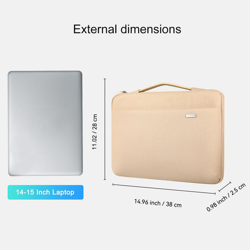 LANDICI 360°Protective 14 15 Inch Laptop Sleeve Case Compatible with MacBook Pro 14,MacBook Air 15,15 Surface Laptop,14"-15" HP Dell Asus Acer Lap...