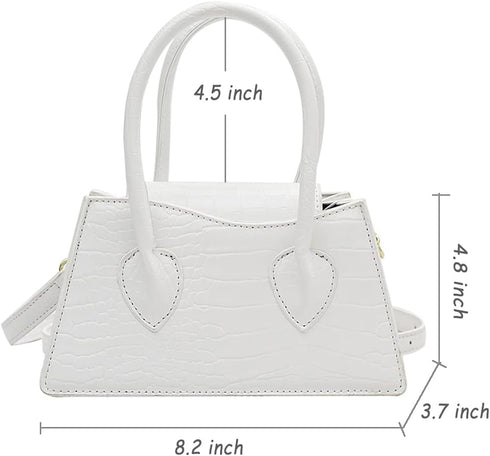 Cute Small Crossbody Purses for Women Girls Trendy Tiny Purse Top Handle Bag Crocodile Satchels Handbag...