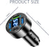 Car Charger,4 Ports Super Fast Car Charger Adapter with Voltmeter,PD 3.1/Super Port Cigarette Lighter USB Charger Compatible with iPhone 14/13/12,...