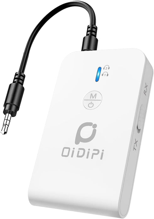 Airplane Blutooth 5.3 Receiver & Transmitter for Airpods or Headphones, Bluetooth Adapter for TV, aptX Low Latency, Wireless 3.5mm Aux Audio Trans...