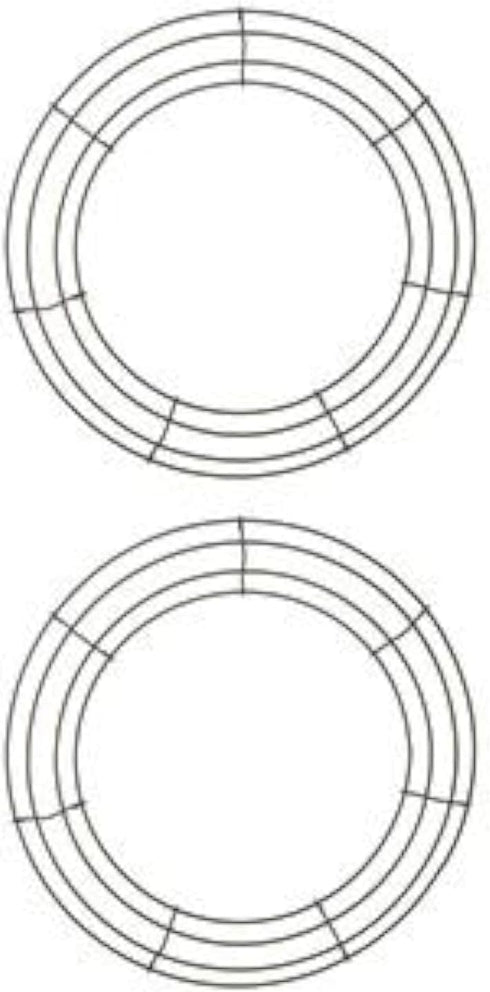 14 Inch Metal Wire Wreath Green Christmas Round Wire Frame Form Hanger Green 14 Inch Pack of 2...