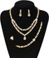 Giffor 4PCS PACK Jewellery 14K Gold Filled Bridesmaid Jewelry Set Necklace And Earrings Set (A)...