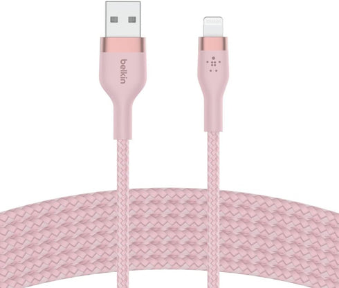 Belkin BoostCharge Pro Flex Braided USB Type A to Lightning Cable (3M/10FT), MFi Certified Charging Cable for iPhone 14, 13, 12, 11, Pro, Max, Min...