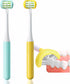 2 Pieces 3 Sided Toddler Toothbrush, Three Bristles for Kids Toothbrush, Autism Soft Bristles Toothbrush,Soft and Gentle for Complete Tooth and Gu...