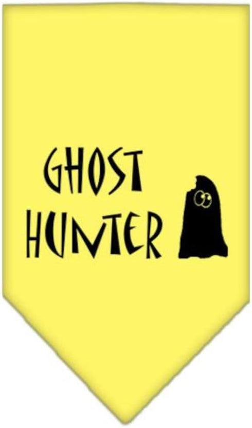Mirage Pet Products Ghost Hunter Screen Print Bandana for Pets, Large, Yellow...