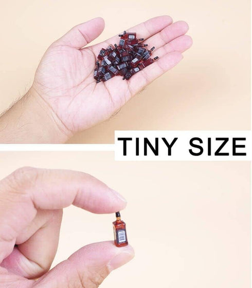 40Pcs Tiny Miniature Mini Beer Bottles Toys, 1:24 Dollhouse Kitchen Accessories Wine Decoration, Cute Wine Bottle Models for Fairy Garden Pub Bar ...