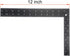 uxcell Leathercraft Black Tempered Stainless Steel Measuring Square Ruler for DIY Leather Handmade Sewing Tools 0-300mm 0-12inch Scale...