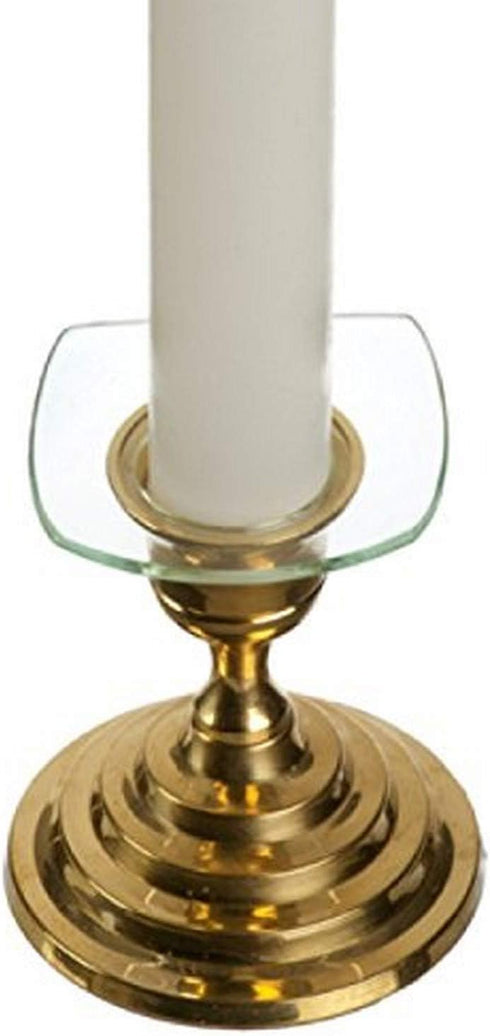 Biedermann & Sons Bobeches - Made in Germany Clear Glass Candlestick Bobeche for 7/8-Inch Candles, 2.125-Inch, Square, 12-Count...