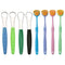 (4+4pack) Tongue Brush,Tongue Scraper Cleaner for Adults and Kids Stainless Steel Tongue Scraper Brush, Metal and plastic Tongue Scraper Helps Fig...