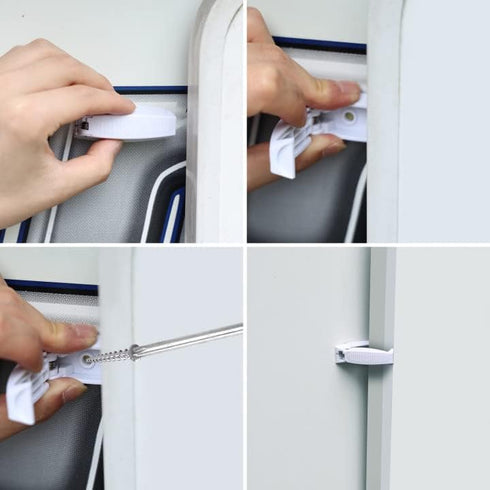 RVGUARD RV Door Holder, 5Pcs White Camper Door Holder, Keep The Baggage Door Open, for RV, Trailer, Camper Vans...