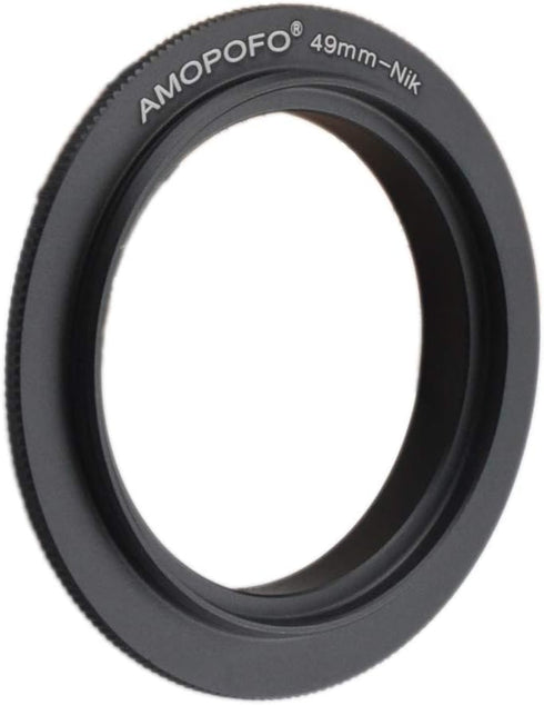 49mm Macro Lens Reverse Ring Compatible with for Nik-F D1,D1H,D4,D100,D200,D300,D300S,D700,D800,D70,D70S,D3100,D3200,D5000 Camera and with 49mm Fi...