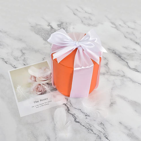 TONIFUL 2 Inch x 25 Yards Wide White Satin Ribbon Solid Fabric Ribbons Roll for Crafts Chair Sash Valentine's Day Gift Wrapping Invitation Cards F...