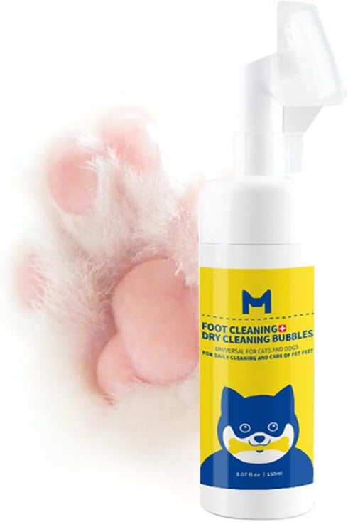 Dog paw cleaner?Cat paw cleaner?Pet paw cleaner?No Rinse Waterless Dog Paw Shampoo with Bath Brush, PH perfectly balanced?Natural mild formula?Pet...