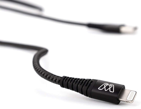 Sewell MOS Strike Lightning Cable, 6ft Two Pack, Ultra Durable Braided Nylon Fiber Jacket, Tangle Resistant, MFI Certified,Gray,SW-33122-06-2...