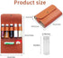 Portable Spice Bag for Travel, Camping Spice Kit with 5 Jars, Foldable Leather Spice Holder Seasoning Storage Bag, Condiment Container Set for Out...