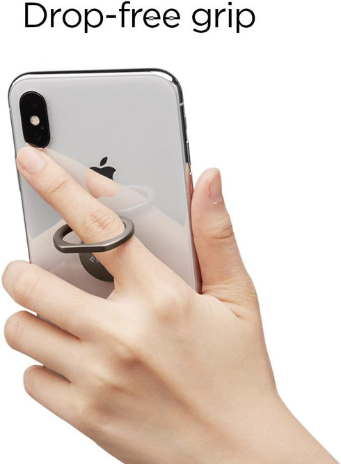 Spigen Style Ring 360 Cell Phone Ring/Phone Grip/Stand/Holder for All Phones and Tablets Compatible with Magnetic Car Mount - Gun Metal......