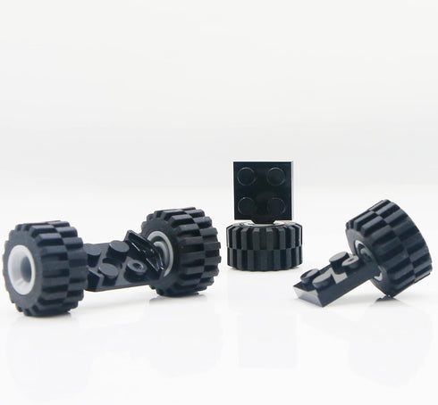 Tires Wheels and Axles Sets - 56 Pieces Brick Accessories Basic Classic Building Block Toys,Car Truck Wheels Parts...