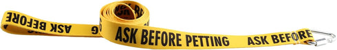 JXGZSO Ask Before Petting/Ask to Pet Nervous Yellow Dog Lead Shy Rescue Dog Gift Nervous Shy Dog Gift (Ask Before Pet Leashes)...
