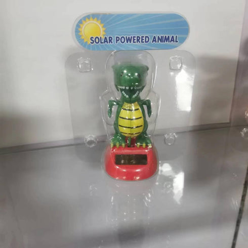 Green Solar Powered Dancing Dinosaur, Decoration Gift, No Battery Required, Desk and Dashboard Decor Home Decor Birthday Gifts Solar Power Kits...