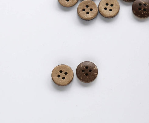 Coconut Shell Buttons Small Size 1/2 Inch (12.5mm) 4 Holes Coconut Button for Shirt Sewing or DIY Crafts Pack of 200pcs...
