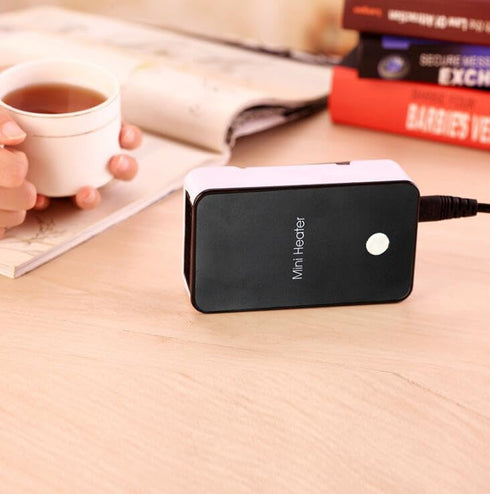 Safety Energy-saving Heater Mini Portable Room Office Desktop Electric Fan Heater Air Warmer Black...