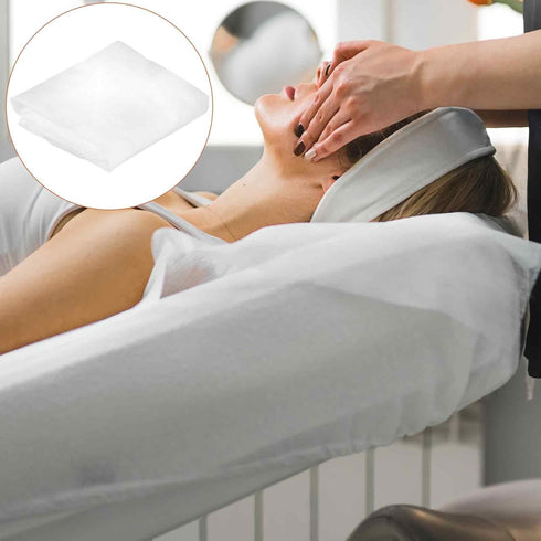 Disposable Massage Table Cover Fitted Massage Table Sheets 35" W x 75" L x 4" D Breathable Non Woven Fabric Massage Table Protective Cover Spa Bed...