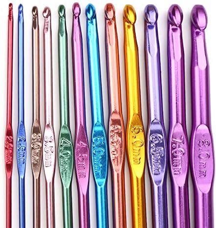14PCS Aluminum Crochet Hooks Knitting Needles Craft Yarn 2.0mm/2.5mm/3.0mm/3.5mm/4.0mm/4.5mm/5.0mm/5.5mm/6.0mm/6.5mm/7.0mm/8.0mm/9.0mm/10.0mm......