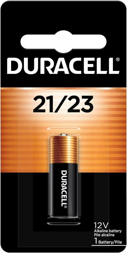 Duracell 21/23-12V Alkaline-Battery, 1 Count Pack, 21/23 12 Volt Alkaline-Battery, Long-Lasting for Key Fobs,-Car Alarms, GPS Trackers, and More...