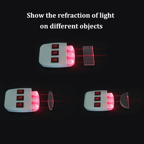 AHANDMAKER 7 Pcs Physical Optical Experiment Set, Acrylic Optical Lens and Prism All Faces Fully Polished for Lab Supplies Physics Teaching (Recta...