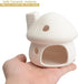 AnRui Fish Tank Decortation Cute Ceramic Mushroom Mini House Aquarium Decor Betta Cave Hideout Ornament Accessories for Small Fish, Shrimp, White...