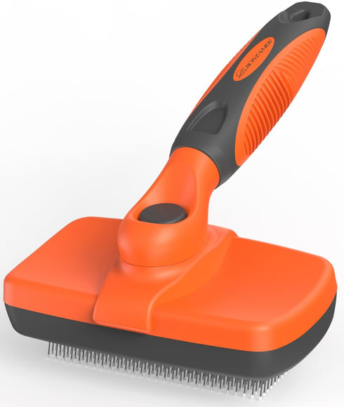 Self-Cleaning Slicker Brush for Dogs & Cats | Grooming Brush for Shedding | Skin-Friendly Dog & Cat Grooming | Deshedding Brush | Hair Brush for P...