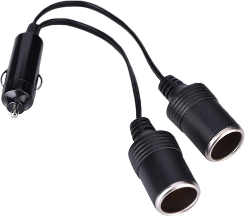 Dual Double Socket 12v Car Cigarette Lighter Adapter Car Cigarette Lighter Splitter 13×9×5 12v 24v Car Charger Plug Male to 2-Way Female Cigarette...