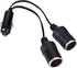 Dual Double Socket 12v Car Cigarette Lighter Adapter Car Cigarette Lighter Splitter 13×9×5 12v 24v Car Charger Plug Male to 2-Way Female Cigarette...