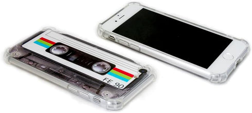 FAteam Case for iPhone SE (2022/2020) & iPhone 7/8 with Reinforced Corners TPU Soft Bumper Anti-Scratch Back Retro Cassette...