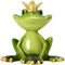 Holibanna Outdoor Statues - Frog Statue Collectible Frogs Toad Toads Royalty Fairy Tale Sculpture Garden Frog Figurine Sculpture Figure Green Frog...