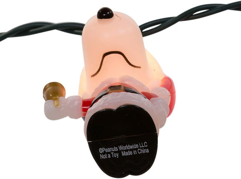Peanuts Kurt Adler UL 10-Light Santa Suit Snoopy Light Set...