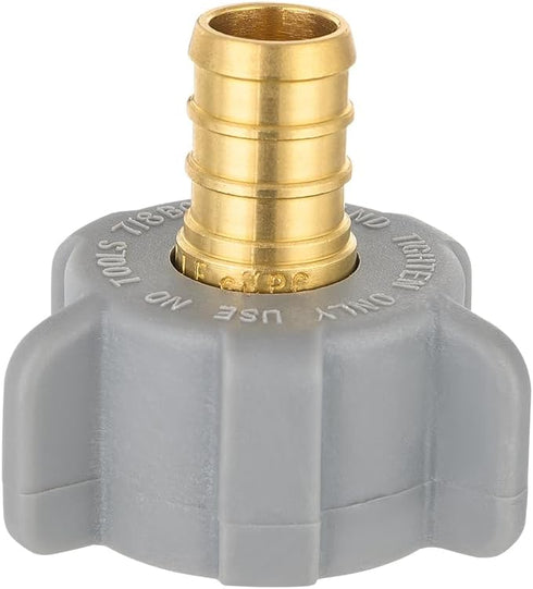 (Pack of 2) EFIELD 1/2 Inch Pex X 7/8 Inch Toilet Ballcock Swivel Straight Adapter, Brass Plumbing Fittings (2)...