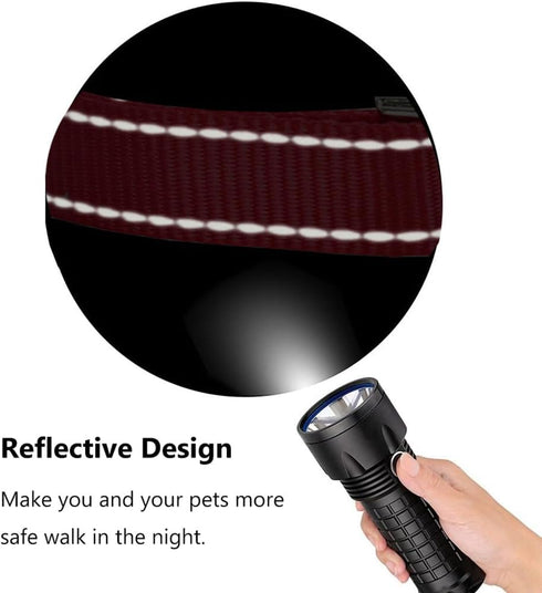 Reflective Dog Collar with Metal Buckle, Soft Sturdy Nylon Dog Collars with Quick Release Buckle, Adjustable Pet Collars with with ID Tag Ring for...