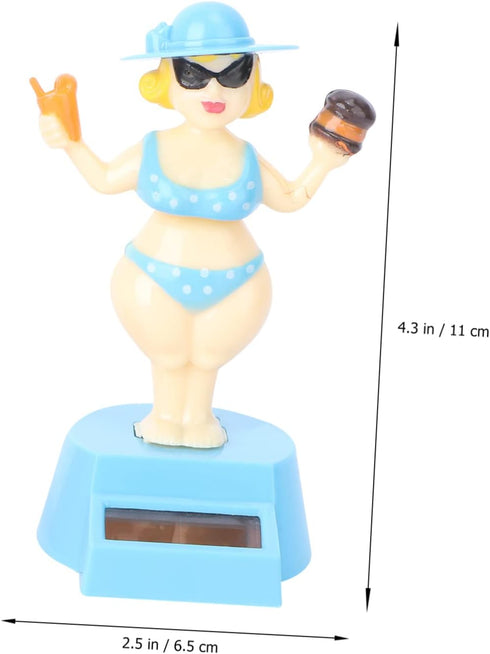 2pcs Girl Toys Bird Wall Decor Hawaiian Decorations Solar Dashboard Toys Car Dashboard Decoration Dancing Toy Solar Hula Girl Dashboard Bikini Pan...