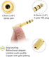 Audio Adapter 6.35mm to 3.5mm Aux: Gold Plated Stereo 1/4 Inch Male Plug to 1/8-inch Female Jack for Headphone Guitar Amp......
