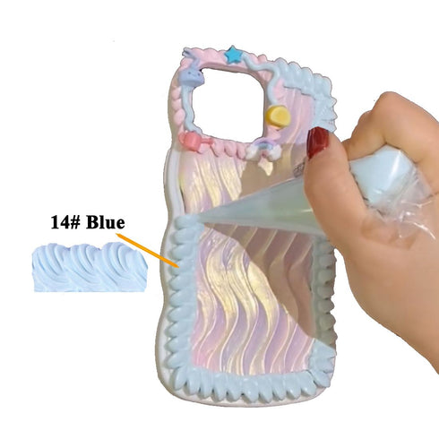Simulation Imitation Cream Adhesive Gel DIY Fake Whipped Cake Cream Glue for Handmade Phone Case Mirror Jewelry Accessories Decoration with Nozzle...